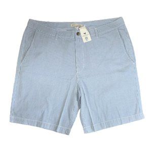 NWT 38 W HOPE & HENRY Blue White Seersucker Shorts